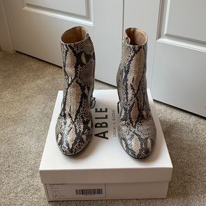 ABLE Snakeskin Celina Ankle Boot